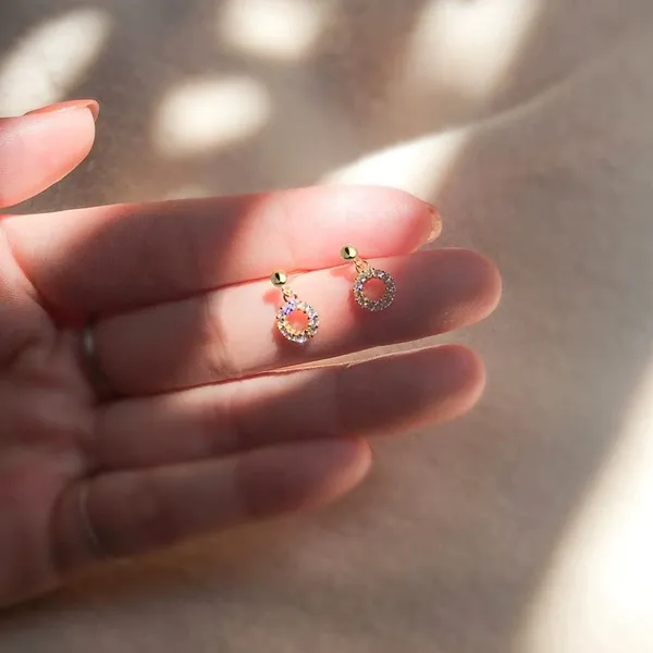 Gold_Round_Drop_Stud_Earrings_For_Women